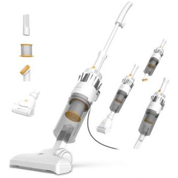Aspirador Vertical con Cable Newlux InfinityPower V900 2 en 1 Petfriend Blanco, 800W, Depósito 2L, Succión de 16.5 Kpa, Filtro HEPA, Accesorio para