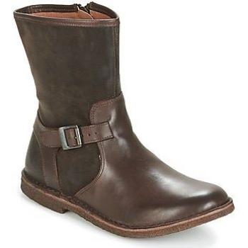 Botines de Cuero para Mujer KICKERS Modelo CREEK en Color Marrón