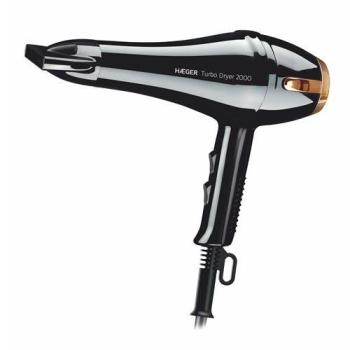 Secador de Pelo HAEGER Turbo 2000W con Difusor, 2 Velocidades y 3 Temperaturas