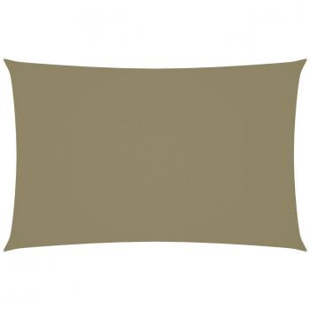 Toldo de vela rectangular tela Oxford beige 5x8 m