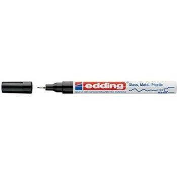 Marcador de pintura Edding 780, negro, punta fina 0.8 mm