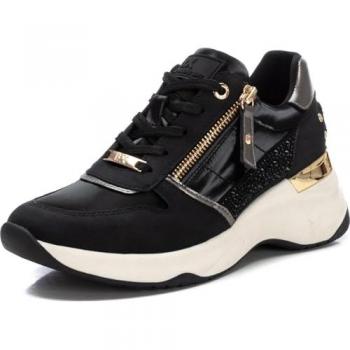 Zapatilla Deportiva con Cierre de Cremallera para Mujer, Color Negro, Talla 36