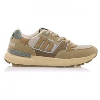 Zapatillas Deportivas Mustang Royer para Hombre - Estilo Running, Piso Grueso, Cierre con Cordones, Color Beige/Taupe (EU 41)