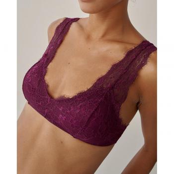 Black Limba Bralette Dulcet - Plum - L