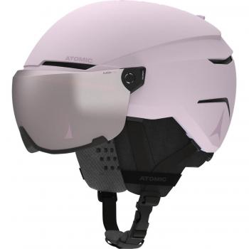 Casco de Esquí Atomic Savor Visor JR para Niños (51-55 cm, Lila) - Unisex con Visera, Máxima Protección y Ventilación Activa