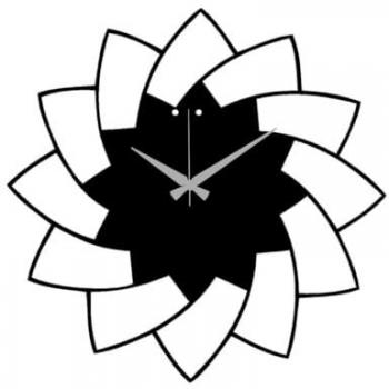 Reloj de Pared Geométrico 41 - Metal Negro - 40x0,15x40 cm