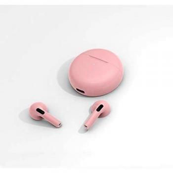 Auriculares Bluetooth, Auriculares Inalámbricos Estéreo 3D con Micrófono, Syinwa IPX5 Control Táctil Cascos Inalambricos Bluetooth Deportivos, Reducción del Ruido/ 25H Playtime/Type C - Rosa