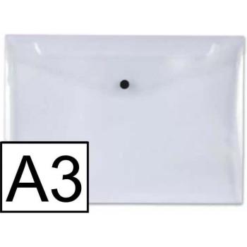 Sobre de broche A3 transparente, portadocumentos A3 transparente