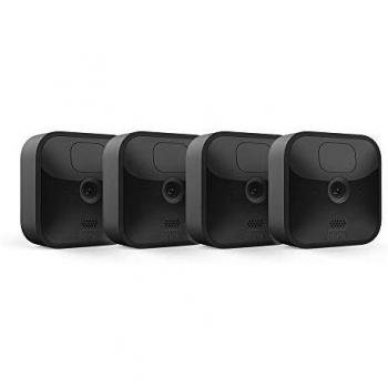 Kit de 4 cámaras de seguridad exterior HD Blink, inalámbricas y resistentes a la intemperie con detección de movimiento