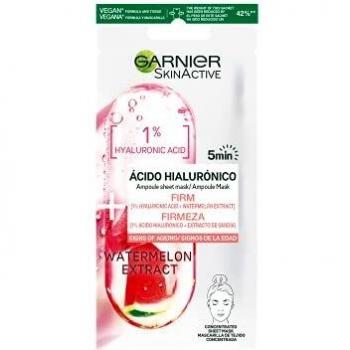 Garnier Ampoule Mask Mascarilla de Tejido Reafirmante con Ácido Hialurónico & Sandía -Suaviza y rellena la piel, combatiendo los signos de la edad 190 g