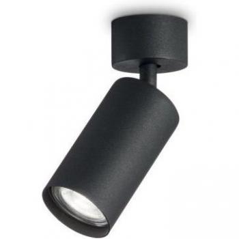 Foco de Techo Dynamite Black Metal 1 Bombilla 16,5cm GU10 Interior Spotlight Negra