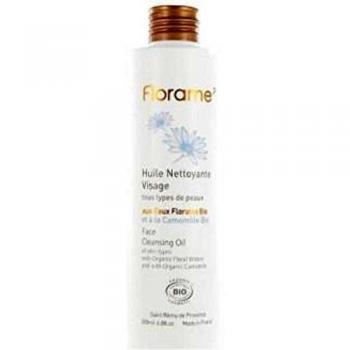Florame Organic Facial Cleansing Oil with Floral Waters and Chamomile, 200 ml
