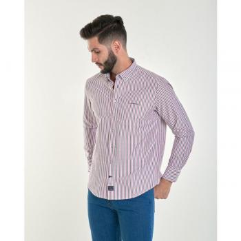 Camisa Spagnolo Oxford Rayas Bolsillo 016955 para Hombre