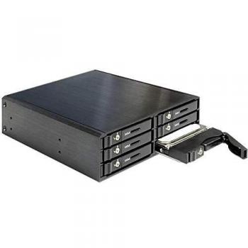 Rack Móvil 5.25 para 6 HDD/SSD SATA de 2.5 - Caja Externa para Discos Duros