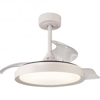 Ventilador de techo con luz LED Mistral Mini Mantra, motor DC silencioso, diámetro de 91 cm, tecnología CCT