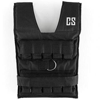 CAPITAL SPORTS Monstervest - Chaleco lastrado, Chaleco peso entrenamiento relleno de metal, Chaleco de peso con correa ajuste nylon, Exterior reforzado, Acolchado suave, 30 kg peso, Negro