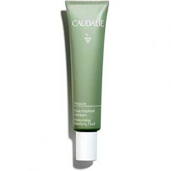 Caudalie Vinopure Moisturizing Mattifying Fluid 40ml/1.3oz - Lightweight, oil-free moisturizer designed for oily and blemish-prone skin; helps to hydrate while controlling shine; contains salicylic acid and grape