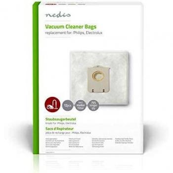 NEDIS Bolsa de la aspiradora Bolsa de la aspiradora | Número de Bolsas de Polvo: 12 | Sintético | Philips, Electrolux E200B | Blanco Blanco