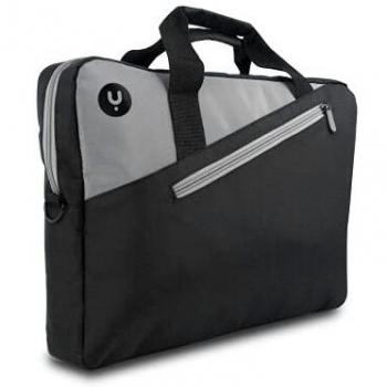 NGS GINGER BLACK14 - Maletín para Ordenador Portátil de hasta 14'', Maleta con Compartimentos y Bolsillo Exterior, Color Negro y Atracita