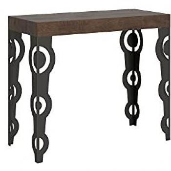 Consola extensible 90x40/300 cm Karamay Estructura Nogal Anthracita