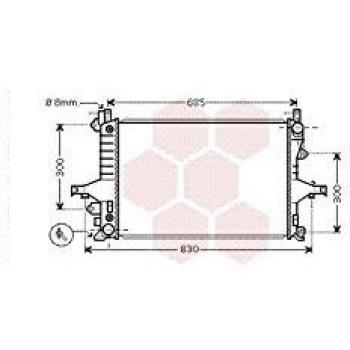 Radiador de refrigeración del motor VAN WEZEL 59002115
