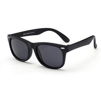 FOURCHEN Gafas de sol flexibles de goma polarizadas para niños para niñas de 3 a 10 años de edad