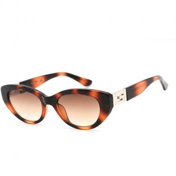 Guess GU7849 Cat Eye Sunglasses, Women's, Blonde Havana Brown Gradient, Size: One Size