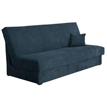 Sofá-cama Columbus 119 con caja de ropa de cama, 175x80x80cm, tapizado y funcional