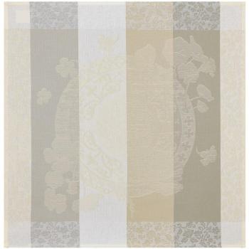 Le jacquard francais 22946toalla de mesa flores gourmandes algodn peinado tiza 58x 58x 01cm