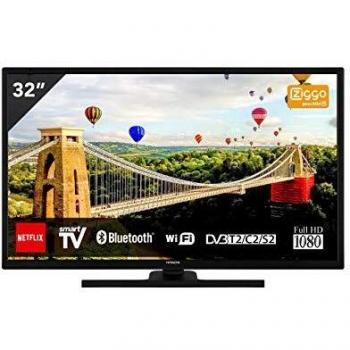 Hitachi 32HE4100 Televisor LED Full HD de 32 Pulgadas con Smart TV, Wifi Integrado, HDMI, USB, Modo Hotel y TDT2 Satélite