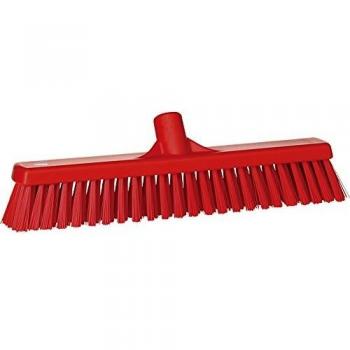 Escoba Vikan 410mm Blanda y Dura Roja