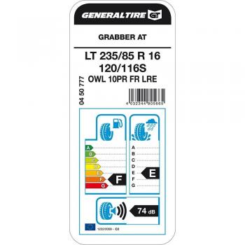 Neumático Offroad Verano General Grabber AT 235/85 R16 120/116S OWL