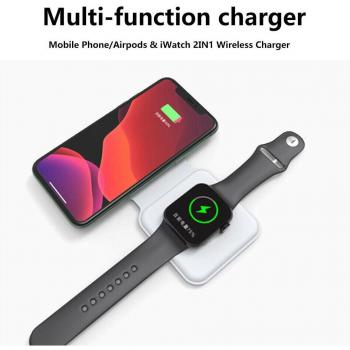 Cargador Inalámbrico Magnético Plegable 2 en 1 de 15W para iPhone 12 y AirPods