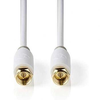 NEDIS Por Cable vía satélite y Antena Cable de Satélite y Antena | F Macho - F Macho | 2,0 m | Blanco 1.00 m 1.00 m