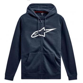 Sudadera con Capucha y Cremallera Alpinestars Ageless V3 - Blanco/Azul, Talla S para Hombre