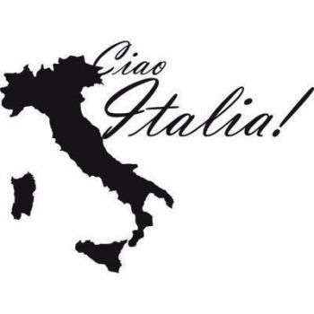 Graz Design - Adhesivo decorativo para pared, diseño de mapa de Italia con frase en italiano
