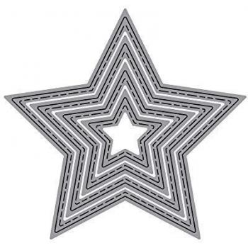 MISSKUTY Set 4 Troqueles Finos Zag Estrellas 7,8x7,8cm