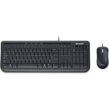 Microsoft Wired Desktop 600 Combo de Teclado y Ratón con Cable USB en Color Negro