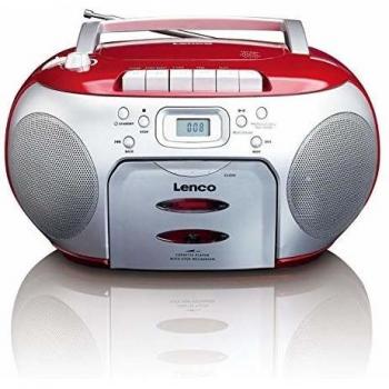 Lenco SCD-42 Rojo, Plata - Radio CD