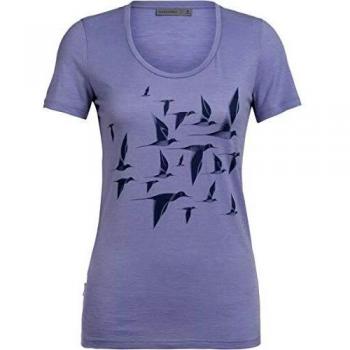 Icebreaker Tech Lite Scoop Van Life - Camiseta de manga corta para mujer, Mujer, color Poaka Orchid, tamaño S
