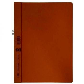 Carpeta manual con clip ELBA, DIN A4, sin tapa frontal, 10 hojas, cartón manila reciclado, color naranja
