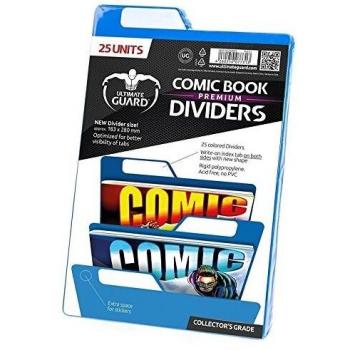 Separadores Premium para Cómics Azules (25 unidades)