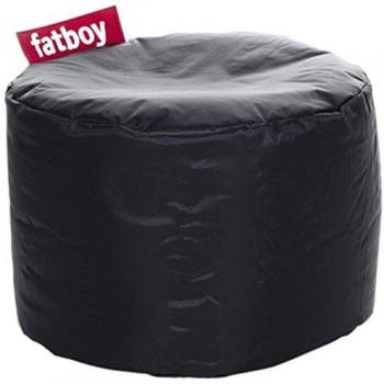 Fatboy® Point Taburete en Nylon | Negro | Asiento Redondo | Puf / Puff de Moda / reposapiés / mesita | 35 x ø 50 cm
