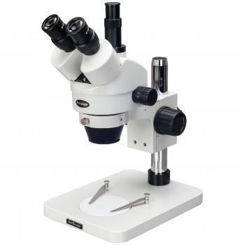 AmScope SM-7X-45X 1TS Tabla Pilar soporte Ampliaci-n del zoom trinocular microscopio est-reo
