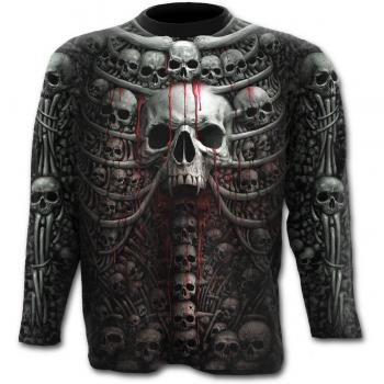 Spiral  – costillas de muerte - camiseta de manga larga para hombre, Negro Negro negro Medium