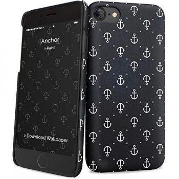 Funda para iPhone 7 i-Paint Anchor con diseño de ancla en Negro, Azul y Blanco