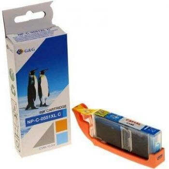 Cartucho de Tinta Compatible G&G CLI-551XL Cian 6444B001 / 6509B001