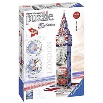 3D Big Ben Flag Edition Puzzle - 216 Pieces