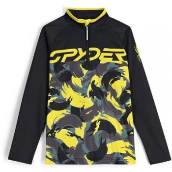 Sudadera con Media Cremallera Camo para Hombre Spyder - Sudadera Amarillo Ácido XL