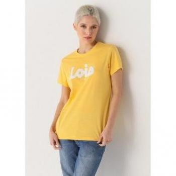 Camiseta de manga corta Lois Jeans para mujer 133095 amarillo